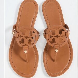 Tory Burch Brown Logo Sandals